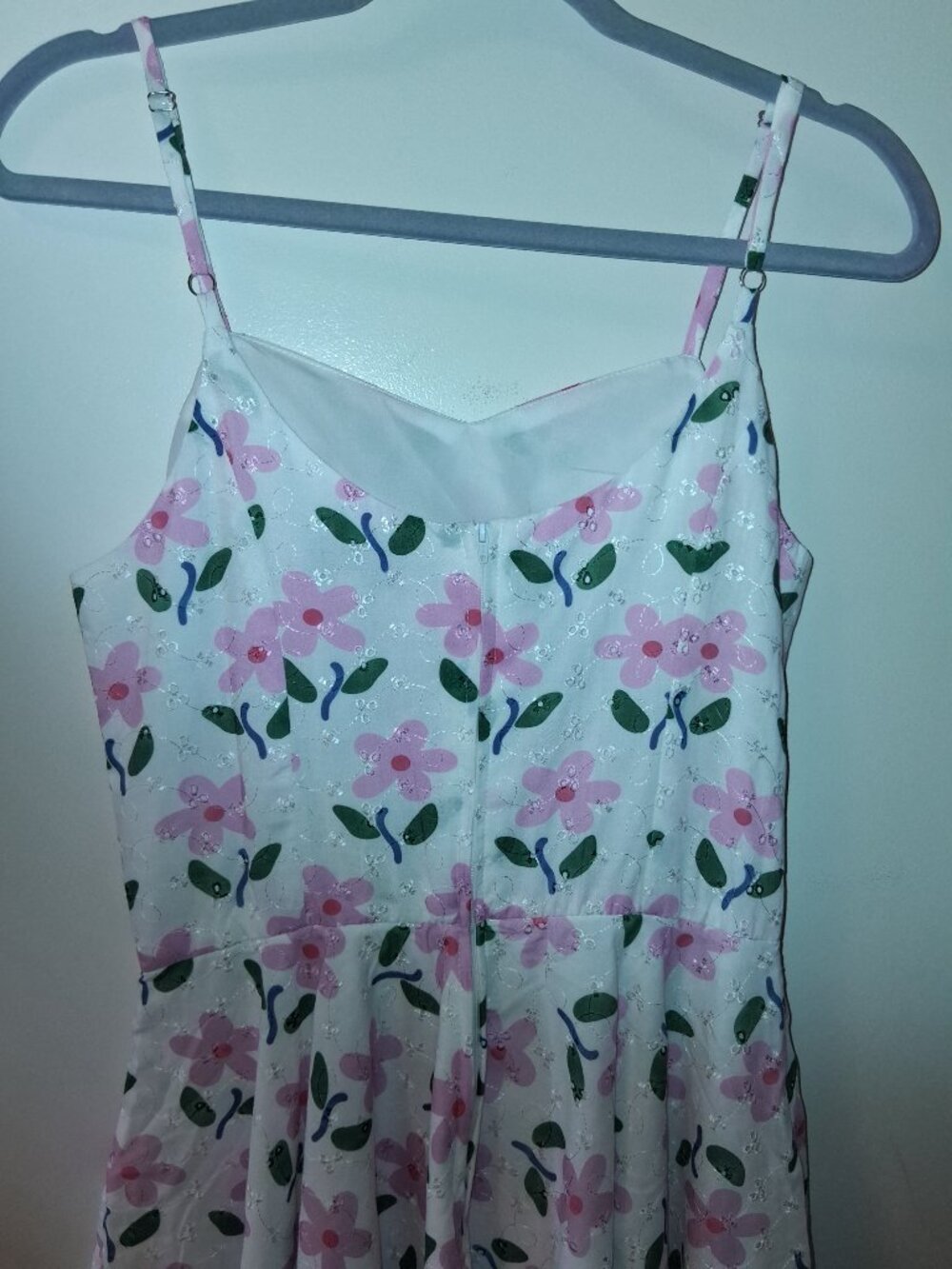 Pink White Swing Dress, M, NWT - Picture 2 of 6